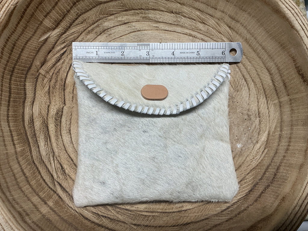 Cowhide pouch bag