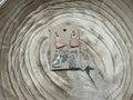 Cow tag earrings 2