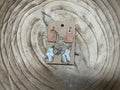 Cow tag earrings