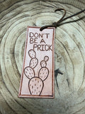 Don’t be a prick bookmark